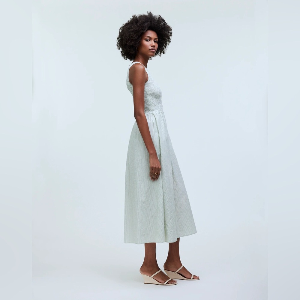 Madewell Petite Melody Smocked Midi Dress NWT - Picture 2 of 12